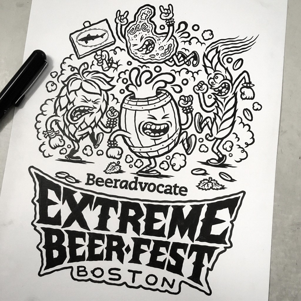BeerAdvocate Extreme Beer Fest illustration by Michael Hacker