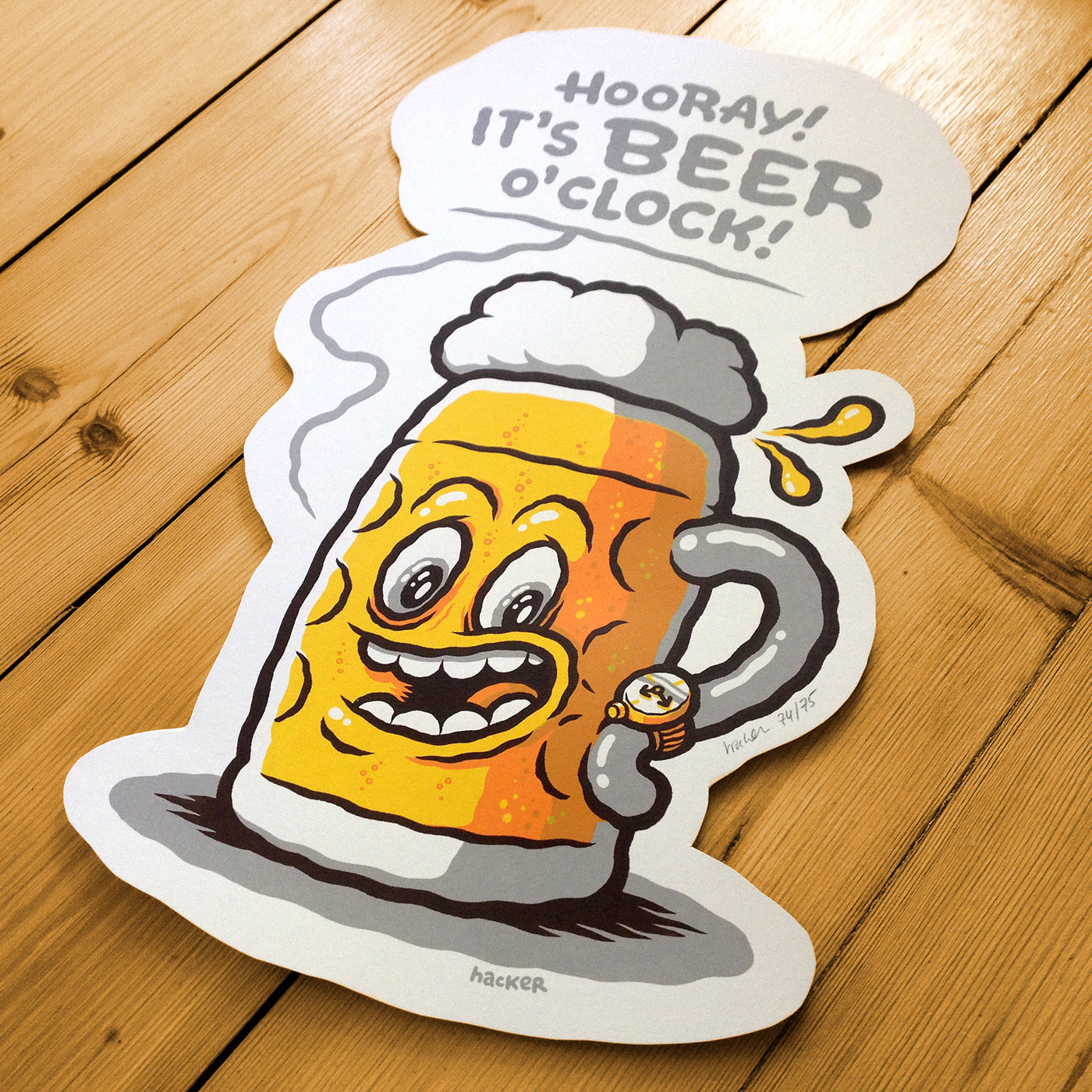 Beer O'Clock illustration by Michael Hacker