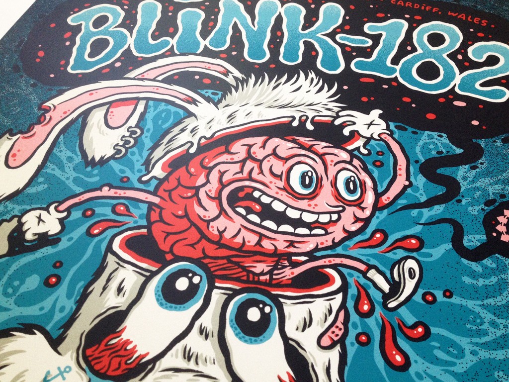 blink-182 Cardiff  brain poster by Michael Hacker