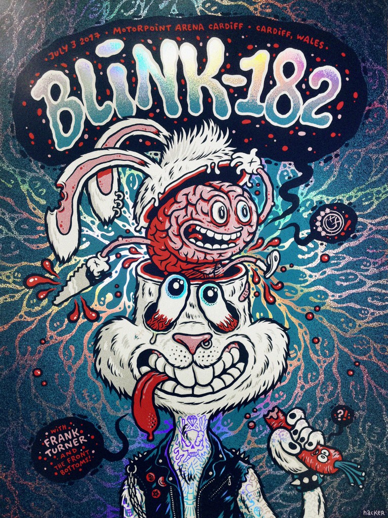 blink-182 foil variant poster Cardiff