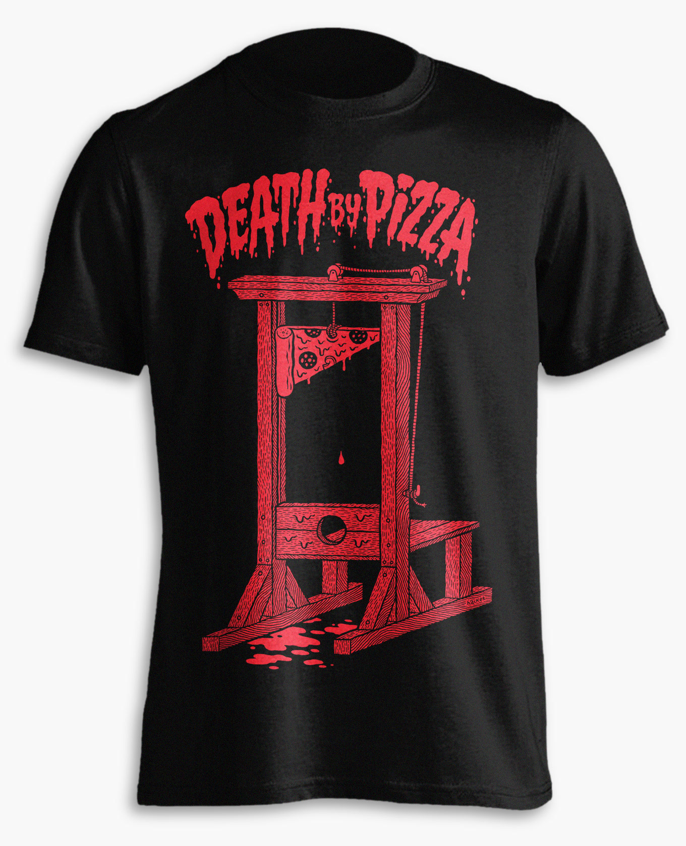Death By Pizza t-shirt illustration