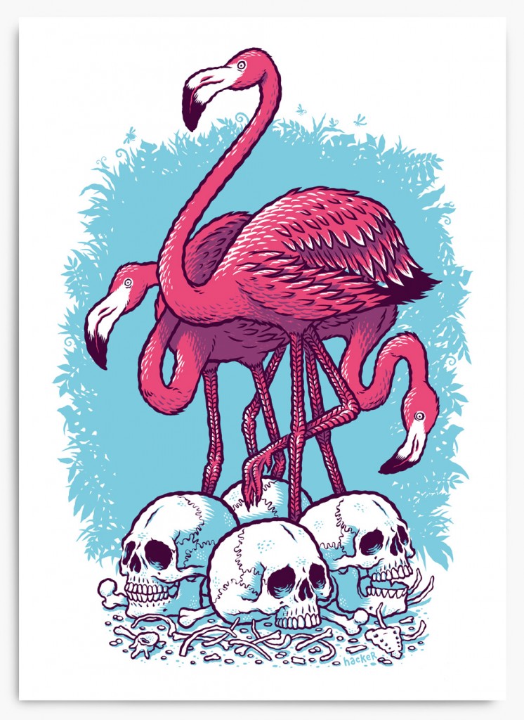 Flamingos Eagles Of Death Metal EODM art print 