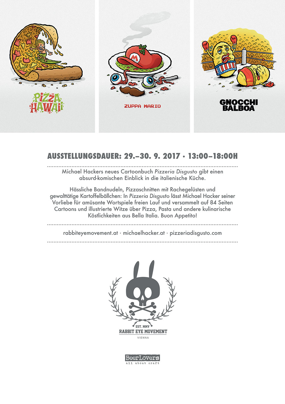Pizzeria Disgusto release show flyer