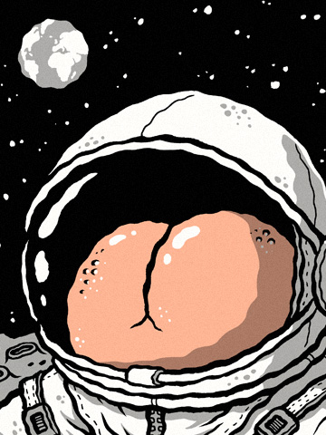 Mooning aka. Asstronaut aka. Butt Aldrin by Michael Hacker