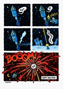 Happy New Year 2017 comic by Michael Hacker