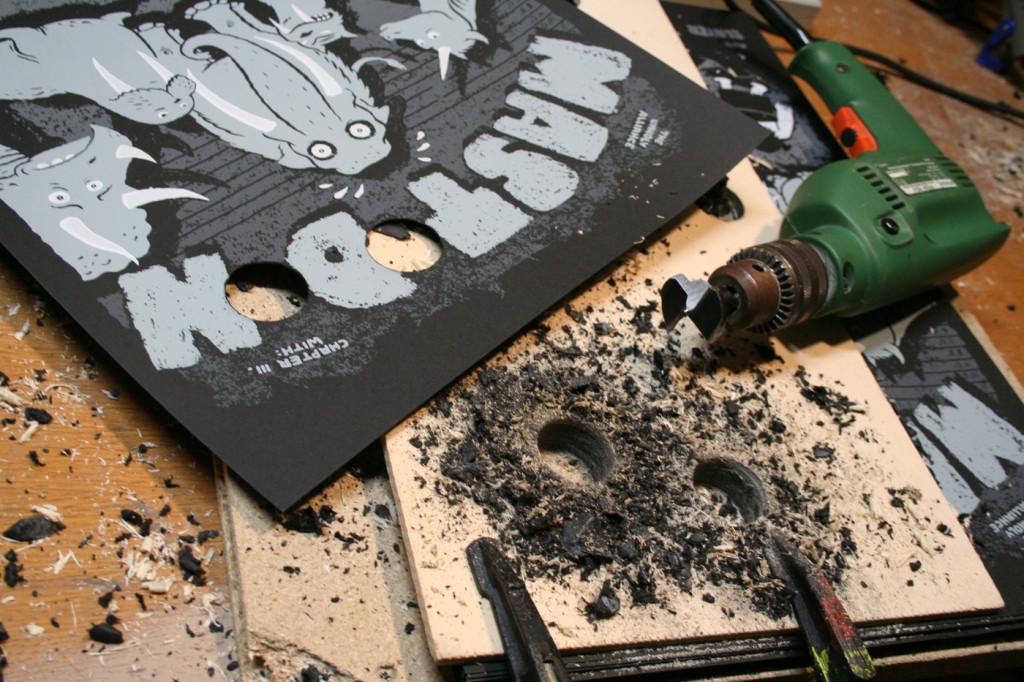 Screen printed gig poster for Mastodon at Gasometer Wien by Michael Hacker