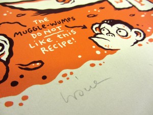 Michael Hacker The Twits screen print after Roald Dahl