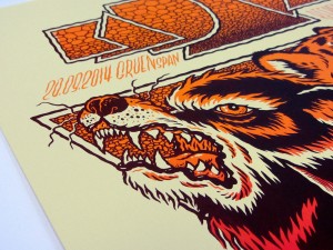 Screen printed gig poster for Kadavar at Gruenspan Hamburg by illustrator and comic artist Michael Hacker