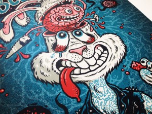 blink-182 Cardiff rabbit brain poster by Michael Hacker