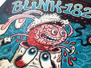 blink-182 Cardiff brain poster by Michael Hacker