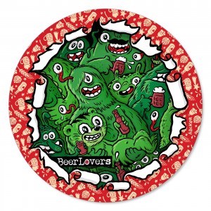 Beer coaster illustration for BeerLovers by Michael Hacker