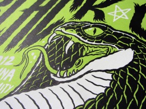 Screen printed gig poster for Black Cobra at Arena Wien by Michael Hacker