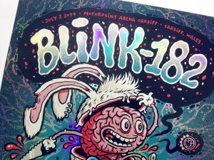 blink-182 foil variant poster Cardiff