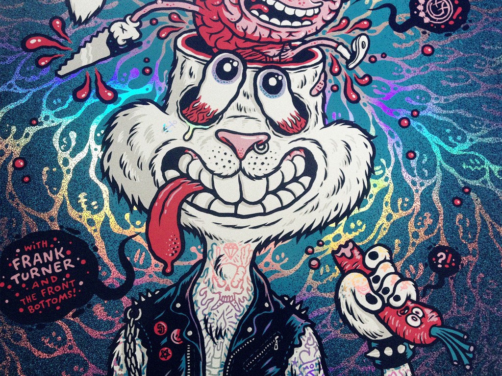 blink-182 foil variant poster Cardiff