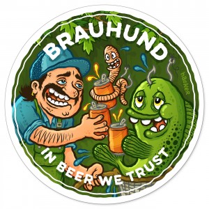 Beer coasters for Brauhund Bar Vienna by Michael Hacker