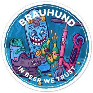 beer coasters for Brauhund craft beer bar in Vienna by Michael Hacker