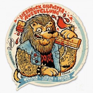 Colored Gigs 7 gig poster exhibition sticker by Michael Hacker