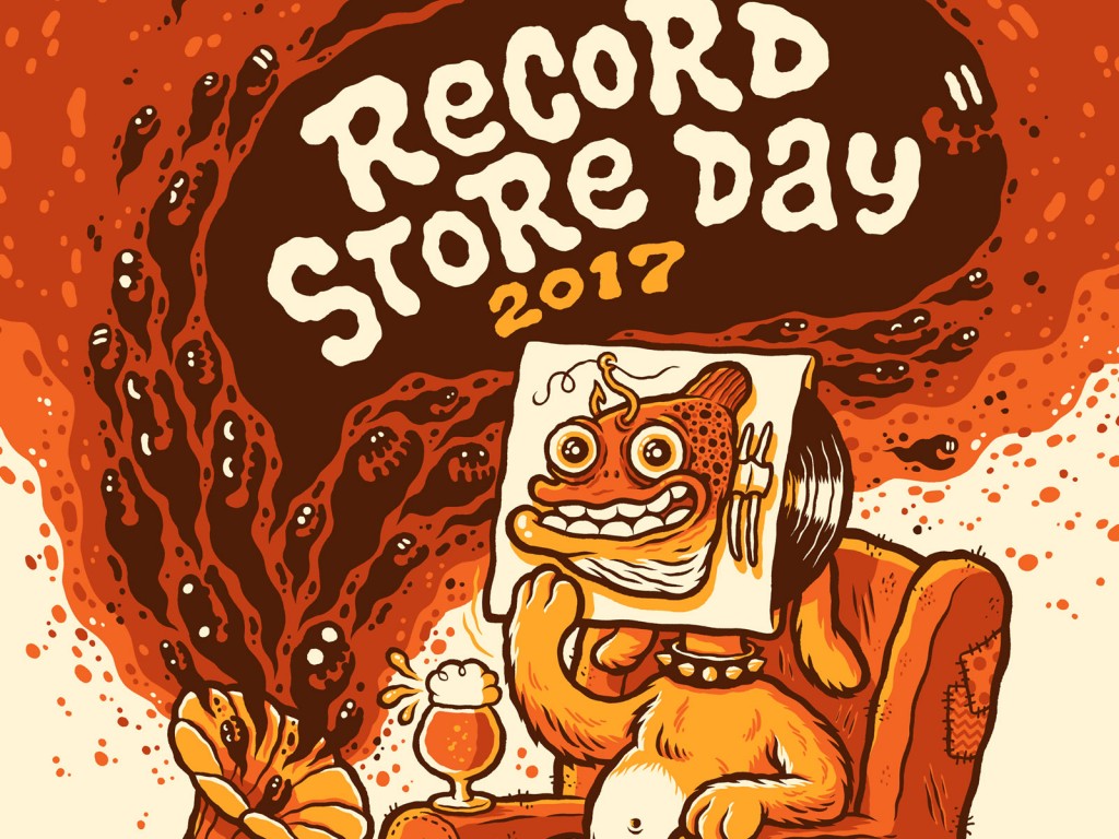 MARQ SPUSTA Dogfish Head Analog Beer DJ Record Store Day STICKER Art from poster 