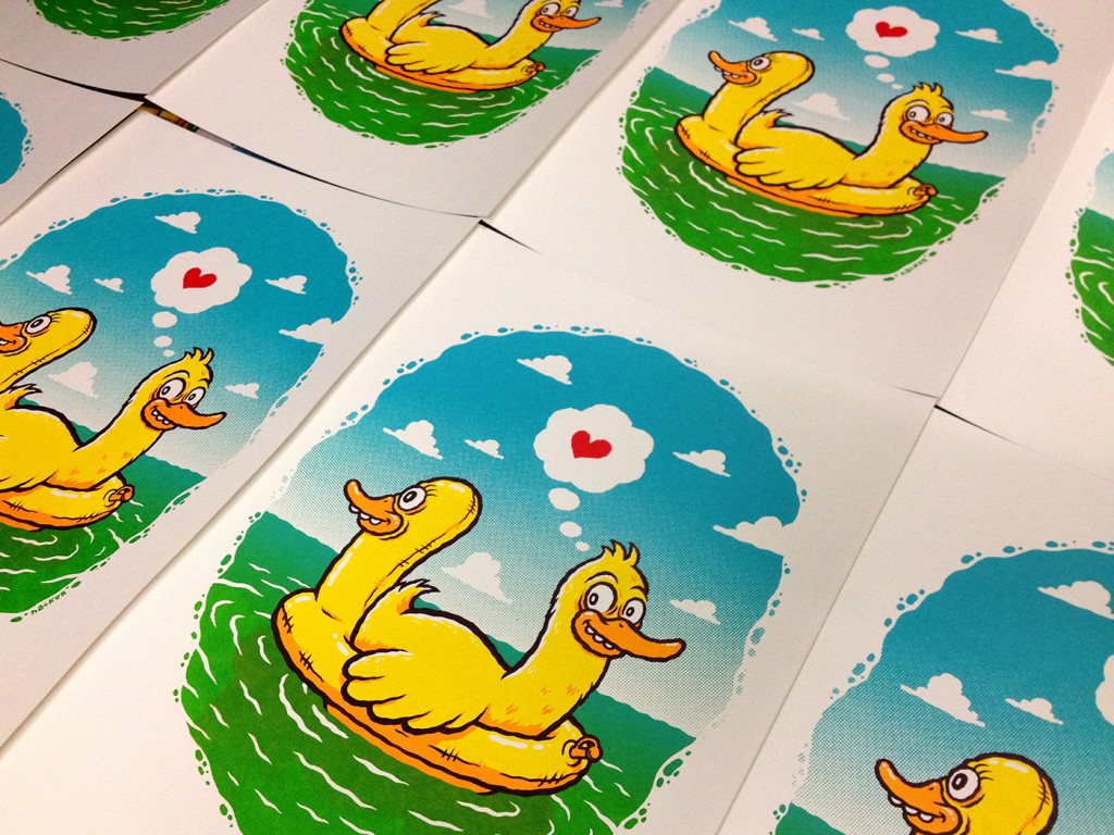 Unrequited Love screen print by Michael Hacker