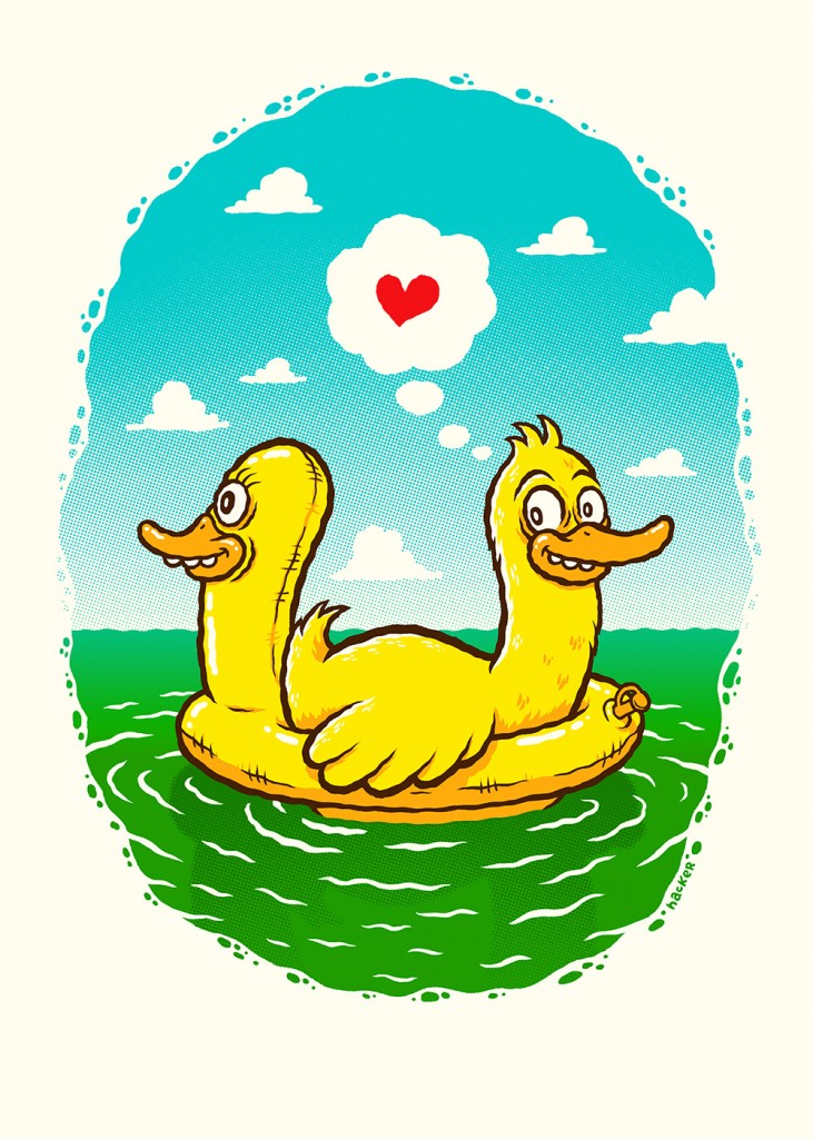 Unrequited Love screen print by Michael Hacker