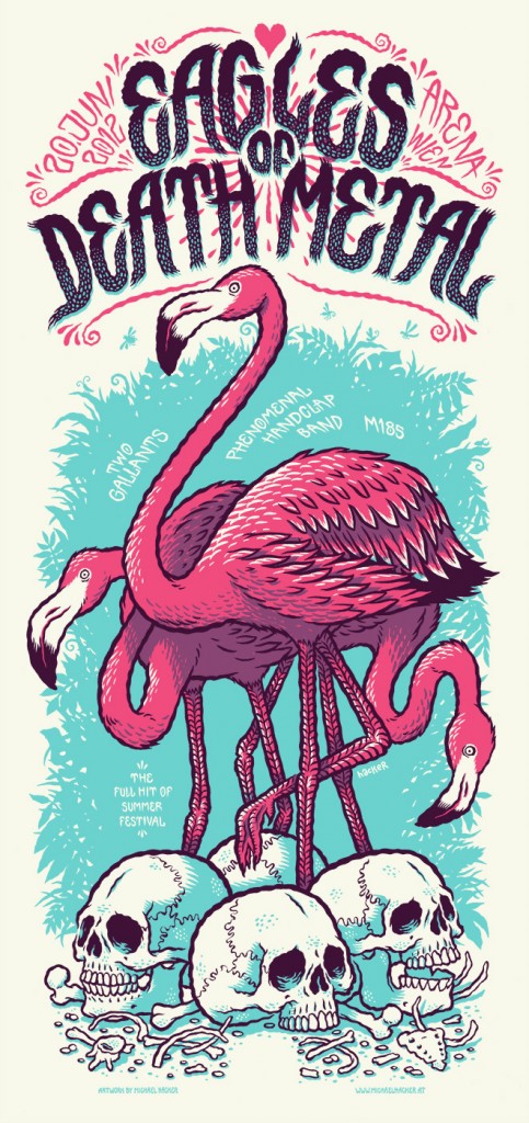 EODM gig poster by Michael Hacker