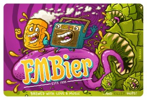 Illustration for FMBier beer label for FM4 by Michael Hacker