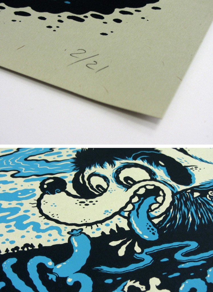 Screen printed gig poster for Green Day at Krieau Wien by illustrator Michael Hacker