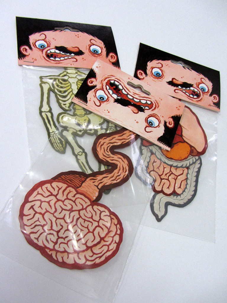 Bones - Brain - Guts - Paintings by Michael Hacker for Tiny Trifecta