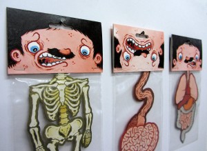 Bones - Brain - Guts - Paintings by Michael Hacker for Tiny Trifecta