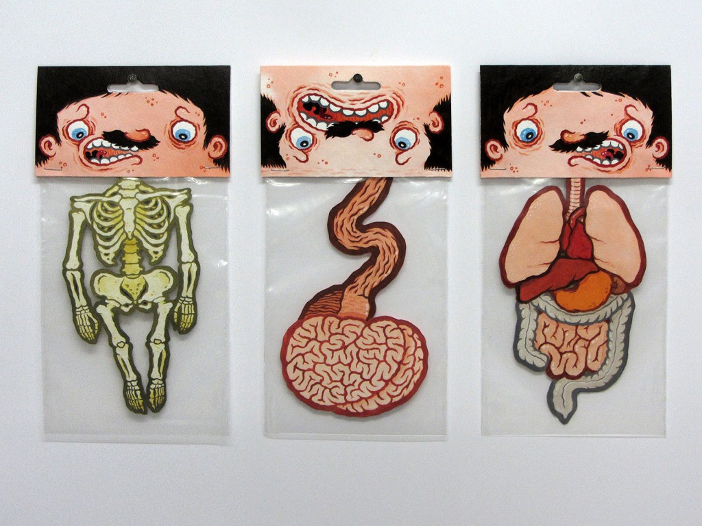 Bones - Brain - Guts - Paintings by Michael Hacker for Tiny Trifecta