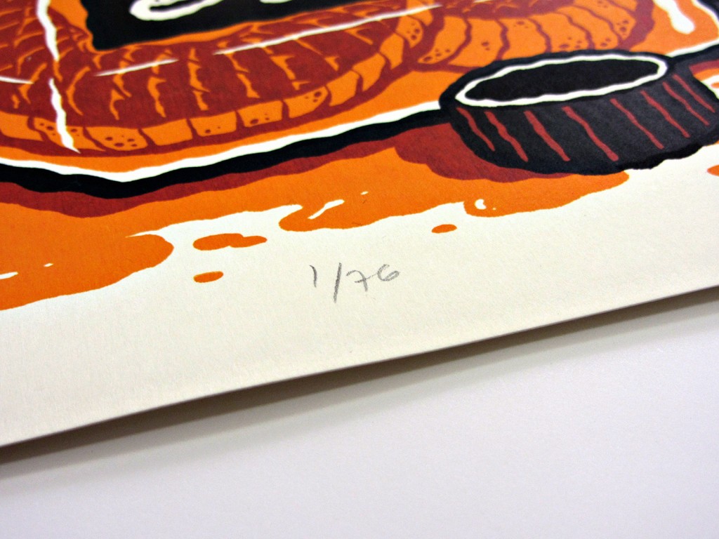 Screen printed gig poster for Black Cobra and Bison B.C. at Arena Wien by illustrator Michael Hacker