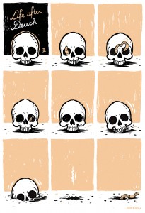 Michael Hacker Life after Death skull comic