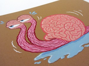 Michael Hacker Brain Slug illustration