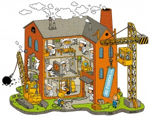 Michael Hacker Factory Closedown illustration