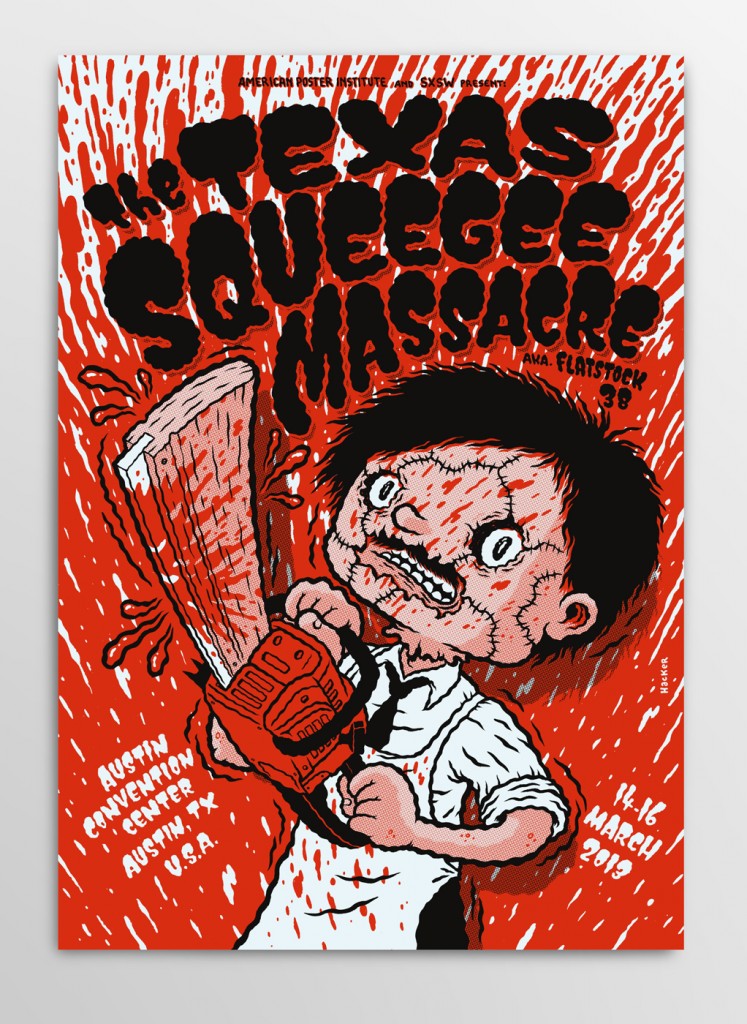 Screen print for Flatstock poster convention at SXSW in Austin by Michael Hacker