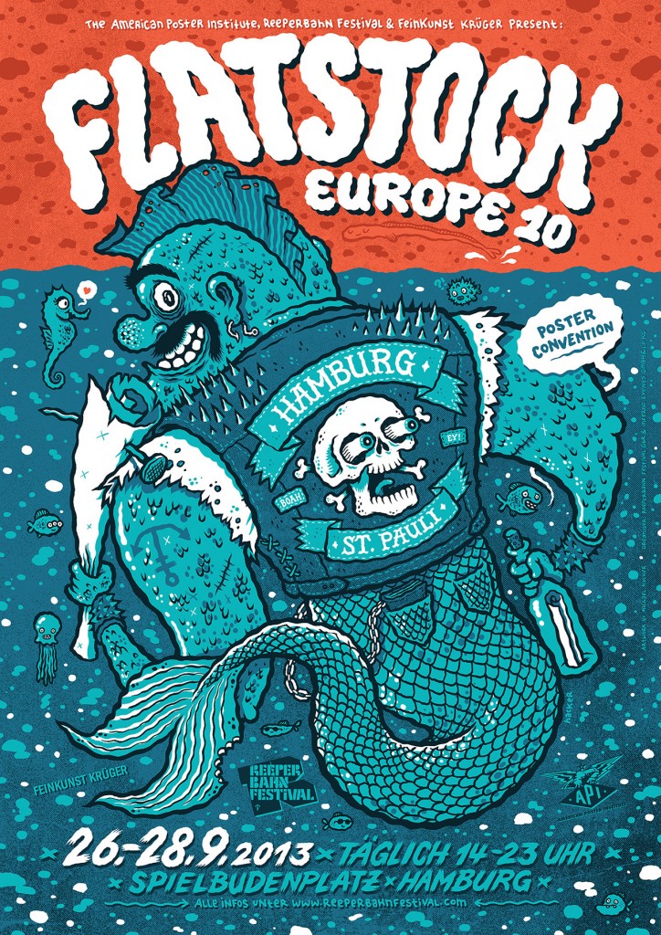 Michael Hacker Flatstock Europe 10 - Hamburg 2013 Michael Hacker Flatstock Europe poster