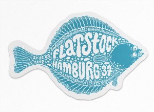 Hand cut screen print for Flatstock Europe poster convention in Hamburg by Michael Hacker