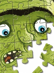 Michael Hacker Puzzled Frankenstein illustration