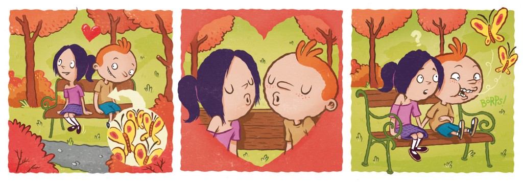 First Love comic by Michael Hacker for GEOlino magazine