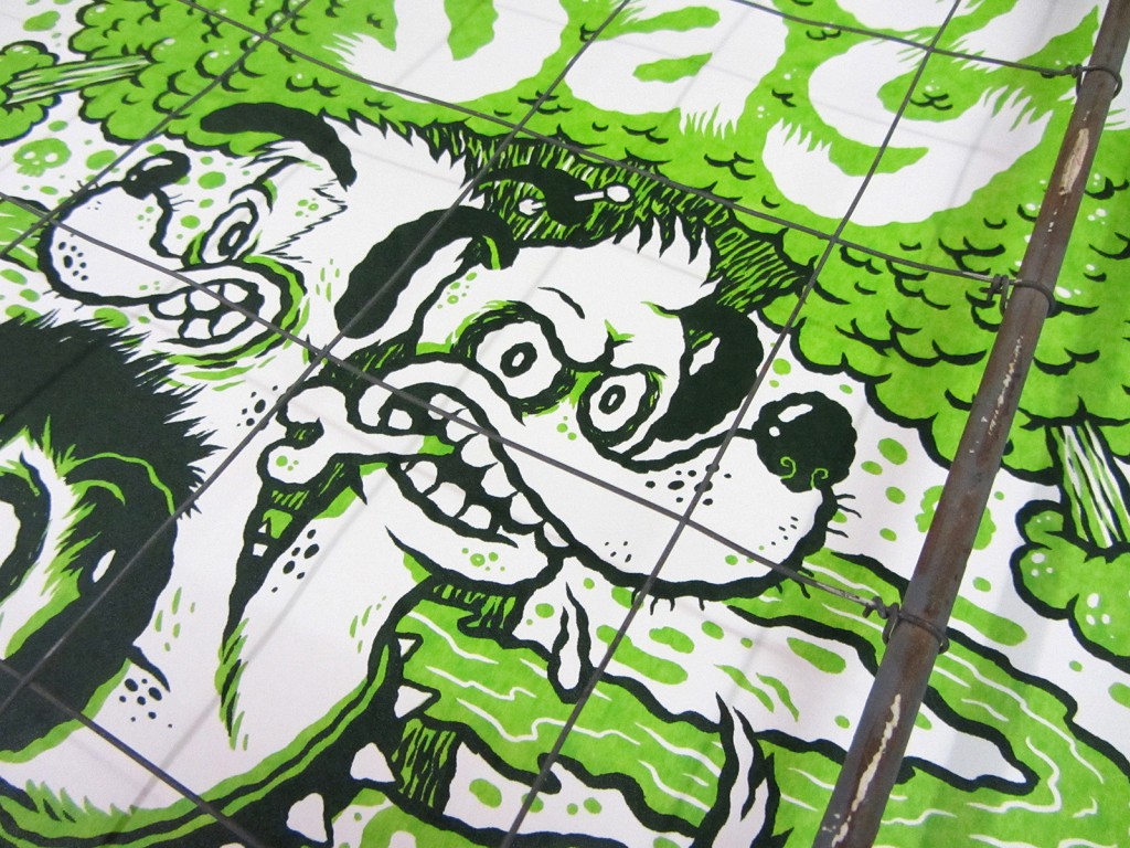 Screen printed gig poster for Green Day at Krieau Wien by illustrator Michael Hacker