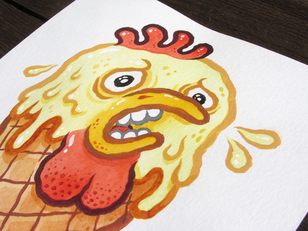 Ice Scream - series of water colour paintings by Michael Hacker