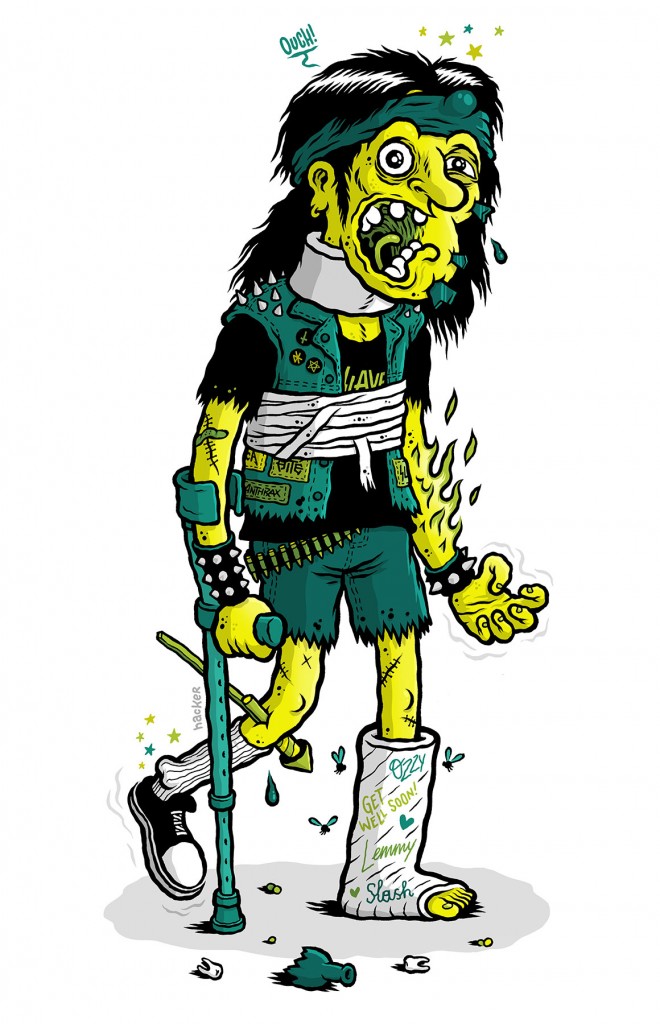 Editorial illustration for Kerrang magazine by Michael Hacker