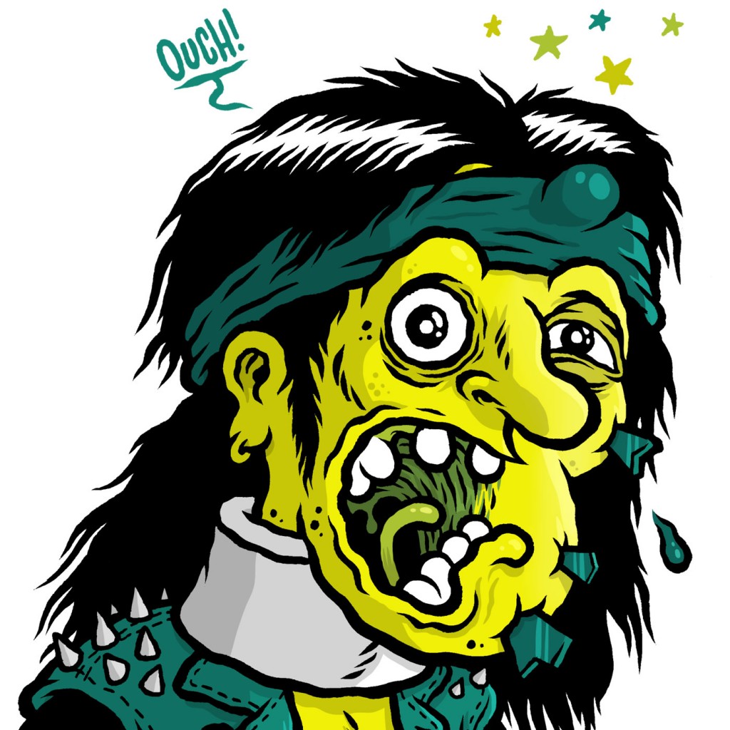 Editorial illustration for Kerrang magazine by Michael Hacker