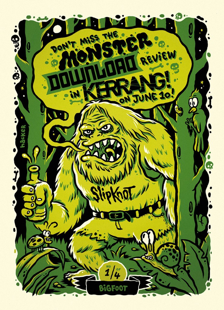 Michael Hacker Kerrang! post cards for Download festival review