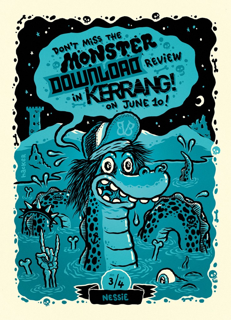 Michael Hacker Kerrang! post cards for Download festival review