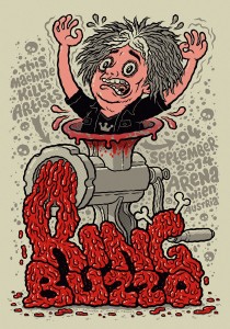 Screen printed gig poster for King Buzzo of The Melvins at Arena Wien by illustrator and comic artist Michael Hacker