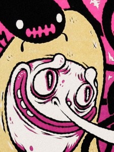 Screen printed gig poster for The Melvins at Arena Wien by illustrator Michael Hacker