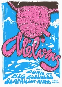 The Melvins Vienna gig poster by Michael Hacker