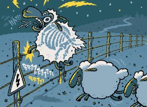 Sheep illustration by Michael Hacker for Mercedes