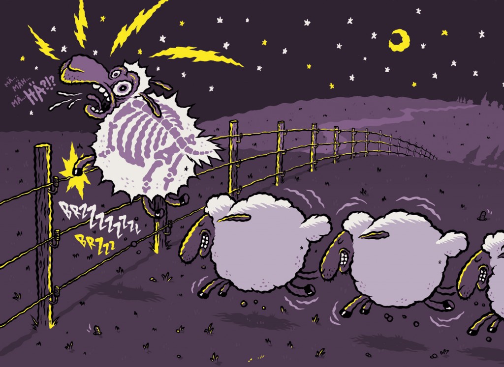 Sheep illustration by Michael Hacker for Mercedes